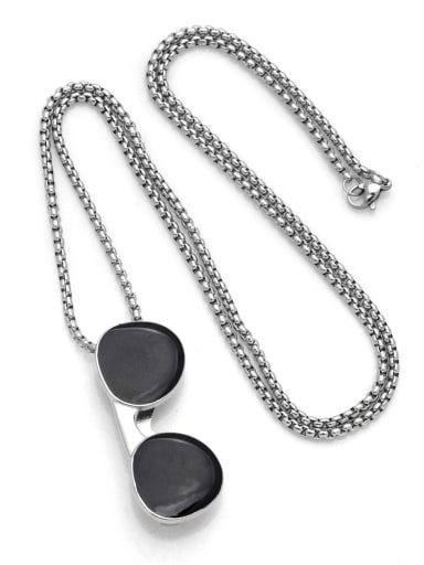 Stainless steel Chain Alloy Pendant Irregular Hip Hop Long Strand Necklace
