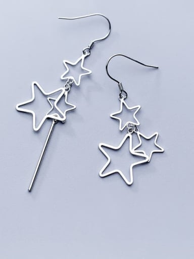925 Sterling Silver Star Minimalist Hook Earring