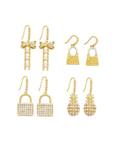 custom Brass Cubic Zirconia Locket Trend Drop Earring