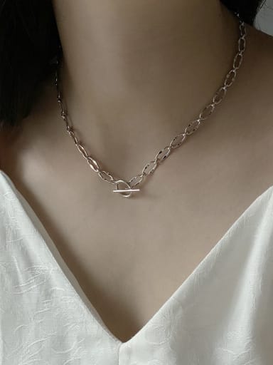 925 Sterling Silver Heavy Industry Handmade Necklace