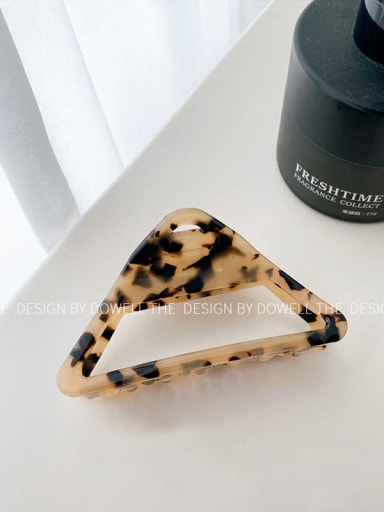 Rice tortoise 9.2cm Cellulose Acetate Trend Triangle Alloy Multi Color Jaw Hair Claw