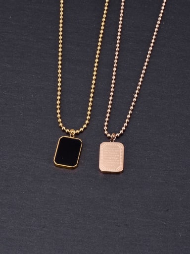 Titanium Bead Chain Letter Minimalist pendant Necklace