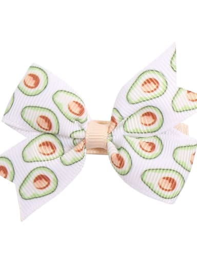 Avocado windmill Butterfly Alloy Fabric Cute Bowknot  Multi Color Hair Barrette
