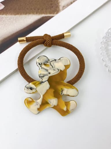 Withered leaf yellow Cellulose Acetate Cute Bear Hair Barrette