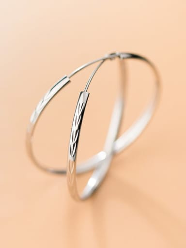 925 sterling silver round minimalist hoop earring