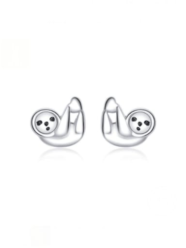 925 Sterling Silver Cute Animal Sloth Stud Earring