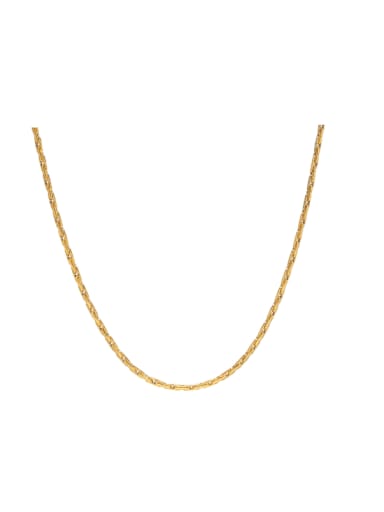 Gold 40cm+5cm Titanium Steel Imitation Pearl Geometric Minimalist Necklace
