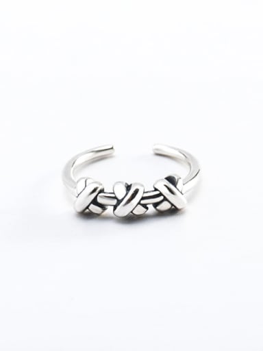 925 Sterling Silver Knot Vintage Band Ring