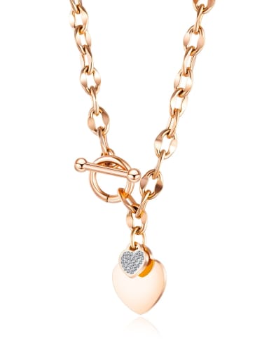 Titanium Heart Minimalist  pendant Necklace