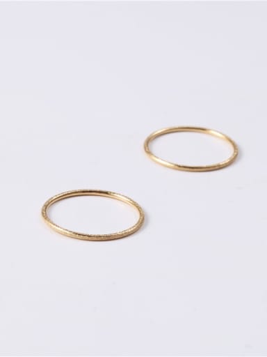 custom Titanium With Imitation Gold Plated Simplistic Round Band Rings