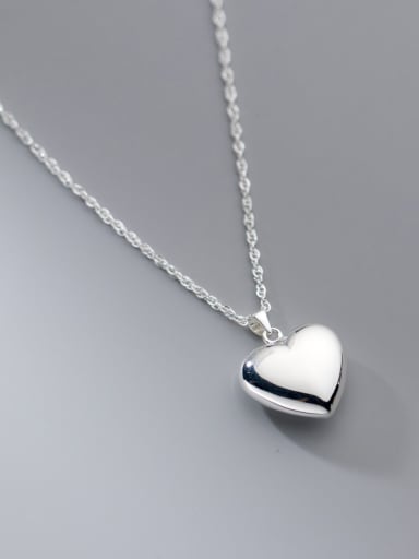 925 Sterling Silver Heart Minimalist Necklace