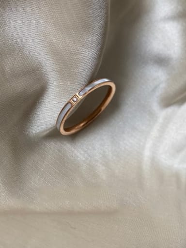 Titanium Steel Shell Geometric Minimalist Band Ring