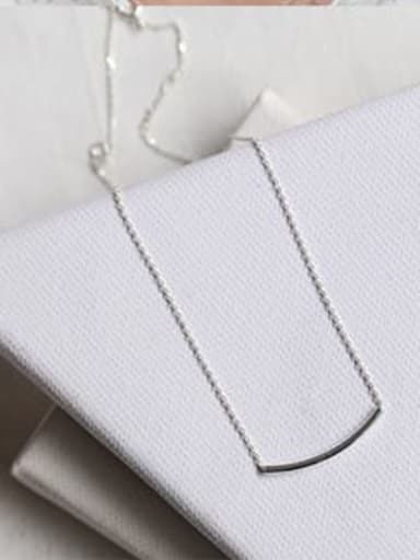 925 Sterling Silver minimalist square  geometric simplicity Pendant Necklace