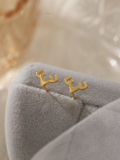 ES2500  Gold 925 Sterling Silver Deer Cute Stud Earring