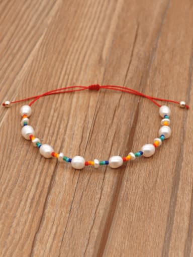 Freshwater Pearl Multi Color Irregular Bohemia Adjustable Bracelet