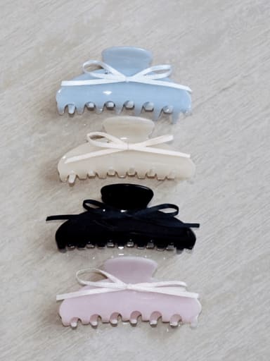 custom Cellulose Acetate Trend Ribbon Bowknot  Alloy Multi Color Jaw Hair Claw