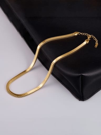 Titanium Steel Vintage Snake bone chain Necklace