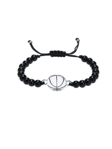 Titanium Steel Carnelian Geometric Hip Hop Adjustable Bracelet
