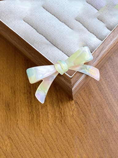 Dazzling green Cellulose Acetate Trend Bowknot Alloy Hair Barrette