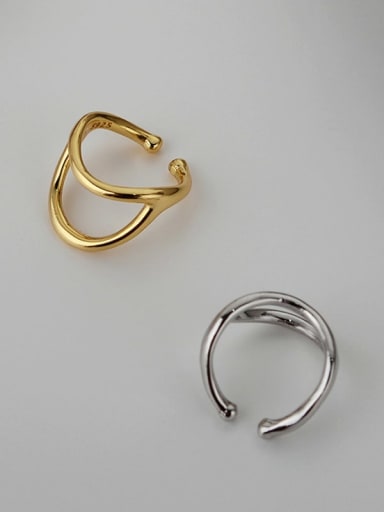 925 Sterling Silver Geometric Vintage Clip Earring(Single)