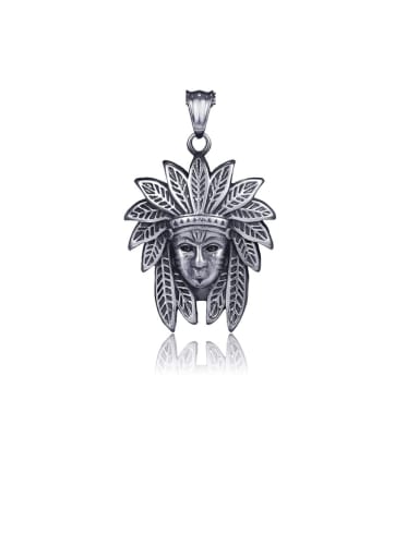 Pendant (without necklace) Titanium Vintage Indian head pendant