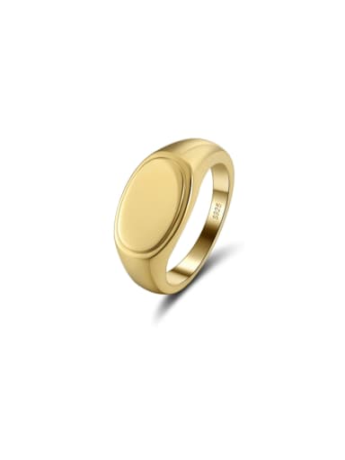 18K gold 925 Sterling Silver Geometric Minimalist Band Ring