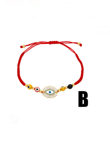 B Brass Cubic Zirconia Weave Hip Hop Handmade Weave Bracelet