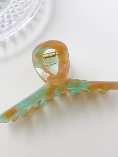 Amber green 10.5cm Cellulose Acetate Minimalist Geometric Alloy Multi Color Jaw Hair Claw