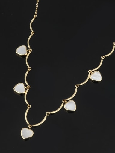 Copper Shell Heart Minimalist Pendant Necklace