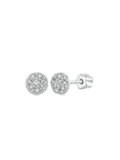 925 Sterling Silver Moissanite Geometric Dainty Cluster Earring