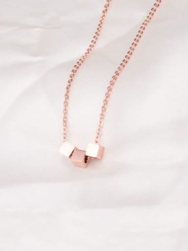 Titanium Smooth Square Minimalist Choker Necklace