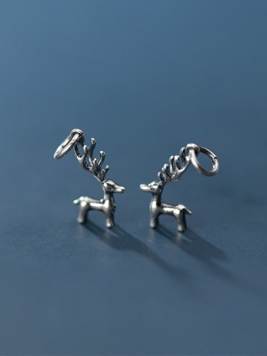 925 Sterling Silver With Sika Deer Pendant  Diy Accessories