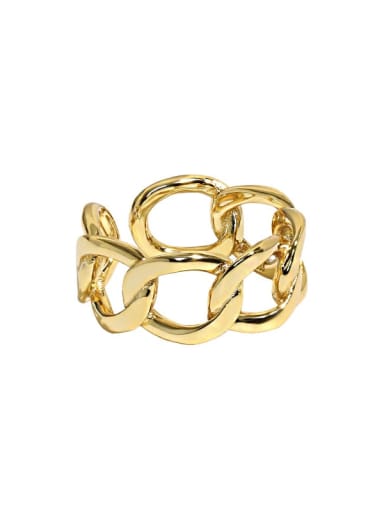 18K Gold 925 Sterling Silver Geometric Minimalist Band Ring