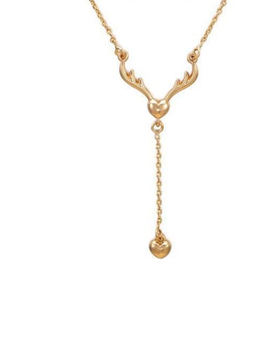 Alloy Deer Dainty Lariat Necklace