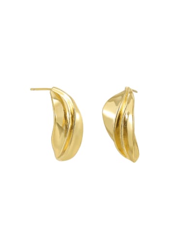 Brass Irregular Trend Stud Earring