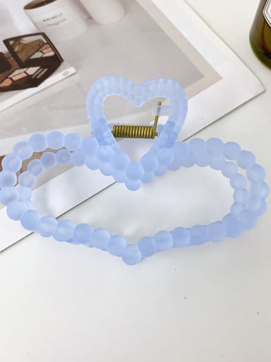 blue Alloy Resin Trend Heart  Jaw Hair Claw
