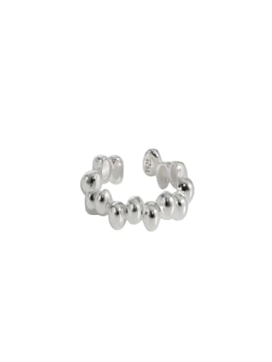 Silver [single] 925 Sterling Silver Bead Round Vintage Single Earring