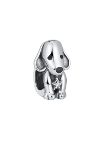 custom 925 Sterling Silver Cute Dog DIY Pendant