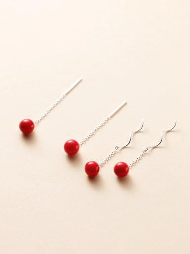 925 Sterling Silver Tassel Minimalist Threader Earring