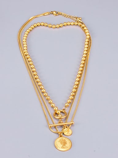 Titanium Geometric Vintage Multi Strand Necklace