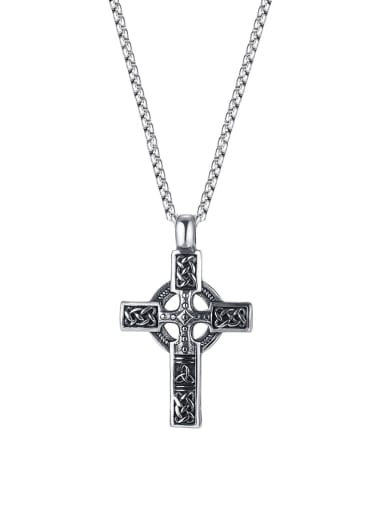 Titanium Steel Vintage Cross Pendant