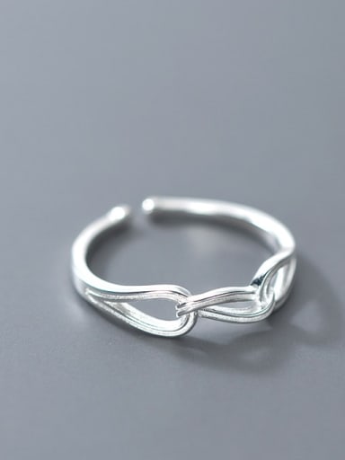 925 Sterling Silver Hollow Geometric Minimalist Band Ring