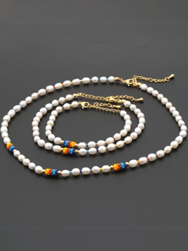 Stainless steel Freshwater Pearl Bohemia Necklace