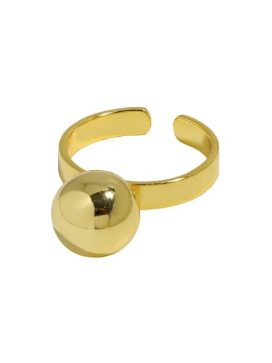 Yh433 [18K Gold] 925 Sterling Silver Geometric Minimalist Band Ring