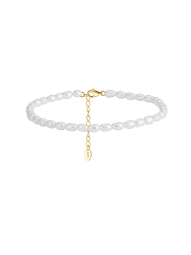 925 Sterling Silver Freshwater Pearl Anklet