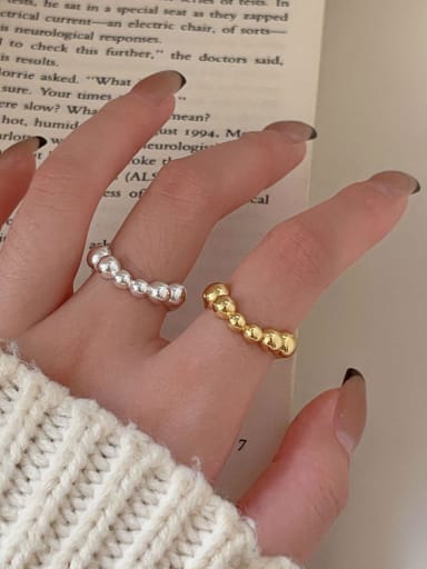 925 Sterling Silver Bead Vintage Band Ring