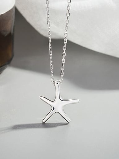 925 Sterling Silver Star Minimalist  Five-pointed star Pendant Necklace