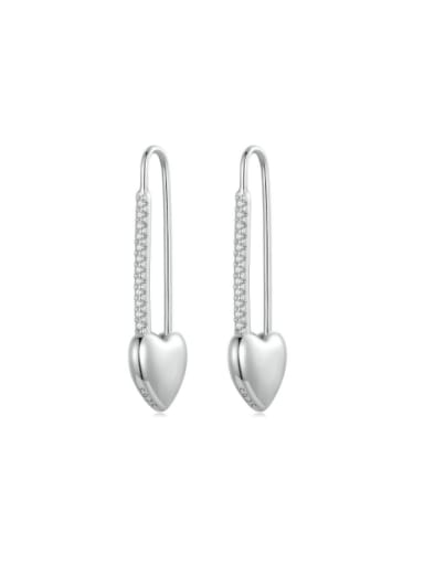 Earrings BSE838 925 Sterling Silver Cubic Zirconia Minimalist Geometric   Earring And Bracelet Set