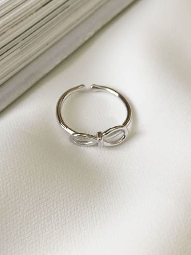 925 Sterling Silver Bowknot Minimalist Midi Ring