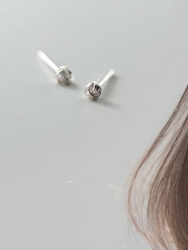 S925 silver pair silver 2.5mm 925 Sterling Silver Ball Vintage Stud Earring